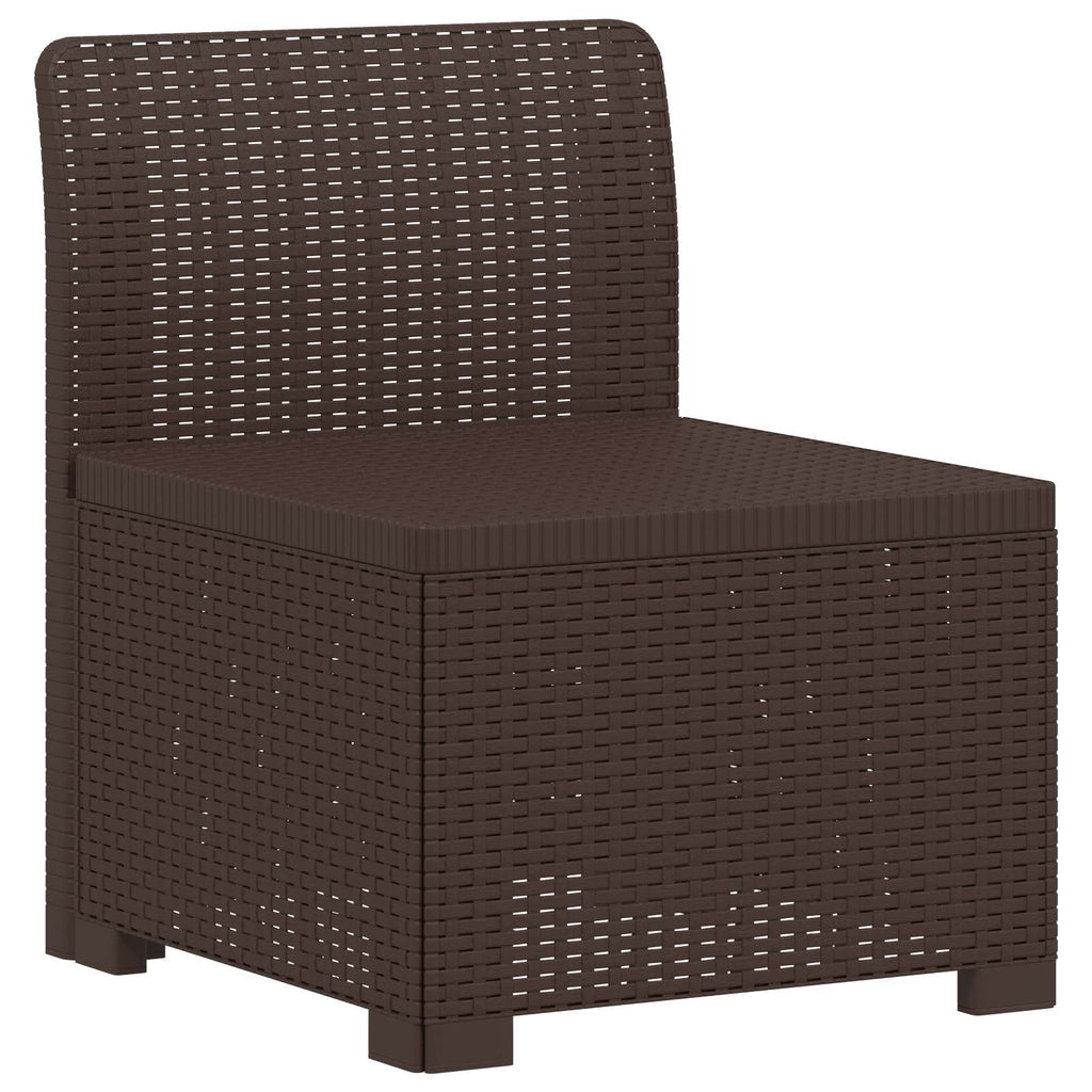 vidaXL Sofa Ogrodowa 3-osobowa Rattanowa PP brązowy