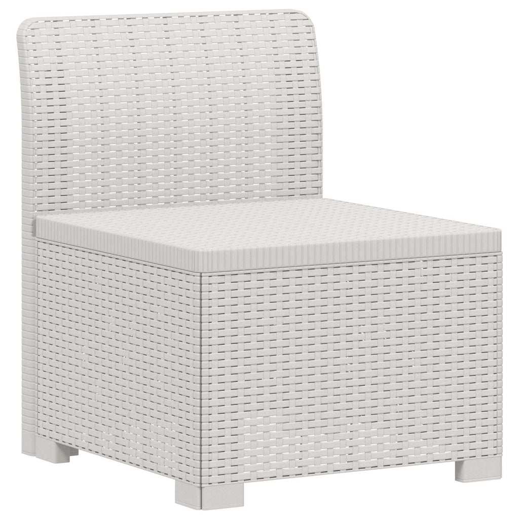 vidaXL Sofa Ogrodowa 3-osobowa Rattanowa PP Biały