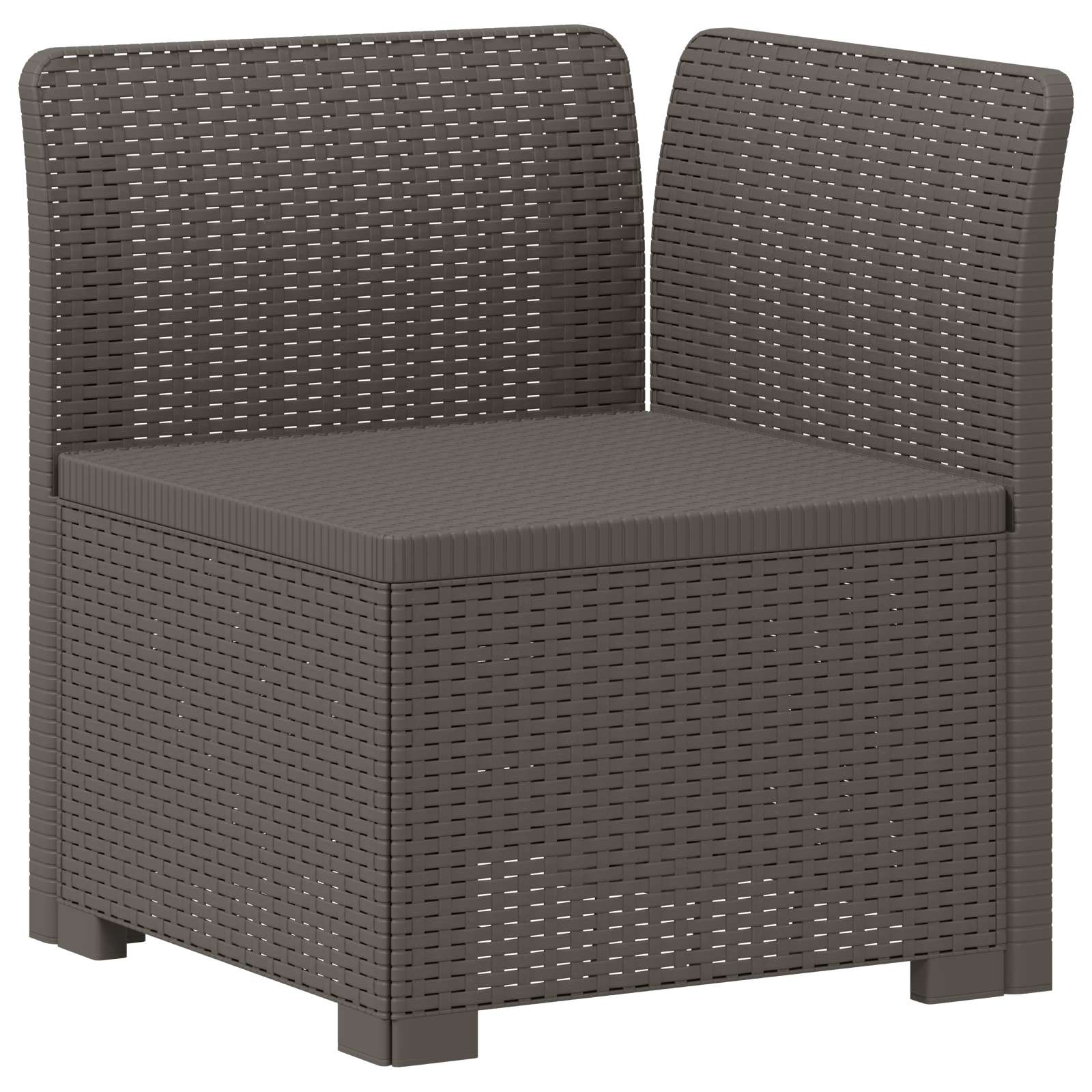 vidaXL Sofa Ogrodowa 3-osobowa Rattanowa PP jasnoszary