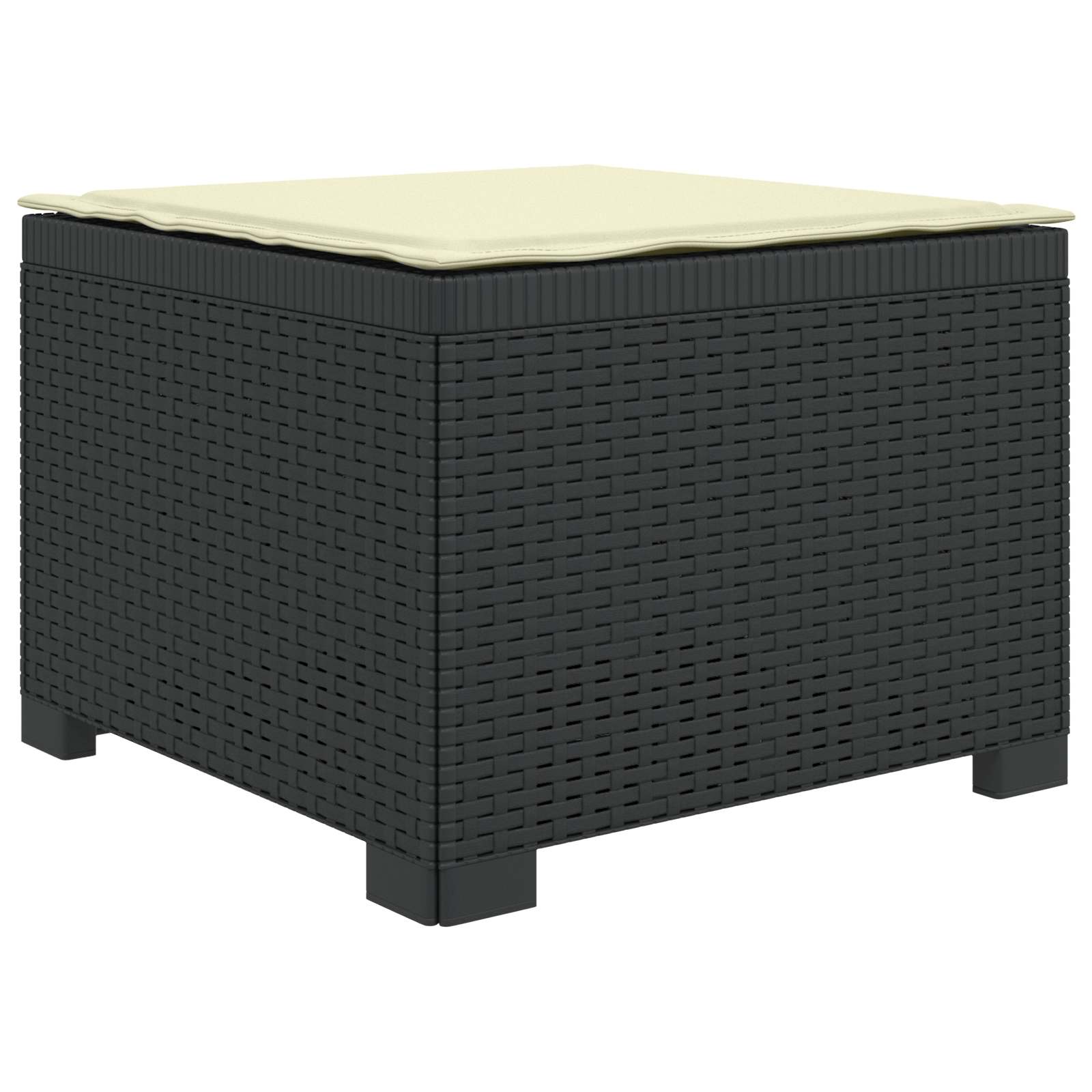 vidaXL Sofa ogrodowa 3-osobowa z poduszkami w rattanowym wyglądzie PP