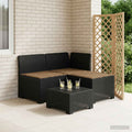vidaXL Sofa ogrodowa 3-osobowa z poduszkami w rattanowym wyglądzie PP