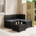 vidaXL Sofa ogrodowa 3-osobowa z poduszkami w rattanowym wyglądzie PP