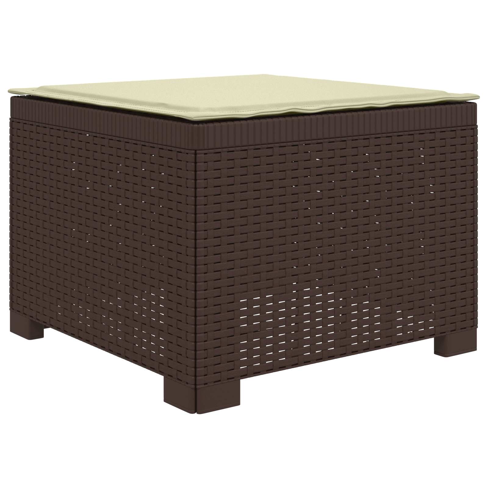 vidaXL Sofa ogrodowa 3-osobowa z poduszkami w rattanowym wyglądzie PP