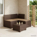 vidaXL Sofa ogrodowa 3-osobowa z poduszkami w rattanowym wyglądzie PP