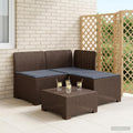 vidaXL Sofa ogrodowa 3-osobowa z poduszkami w rattanowym wyglądzie PP