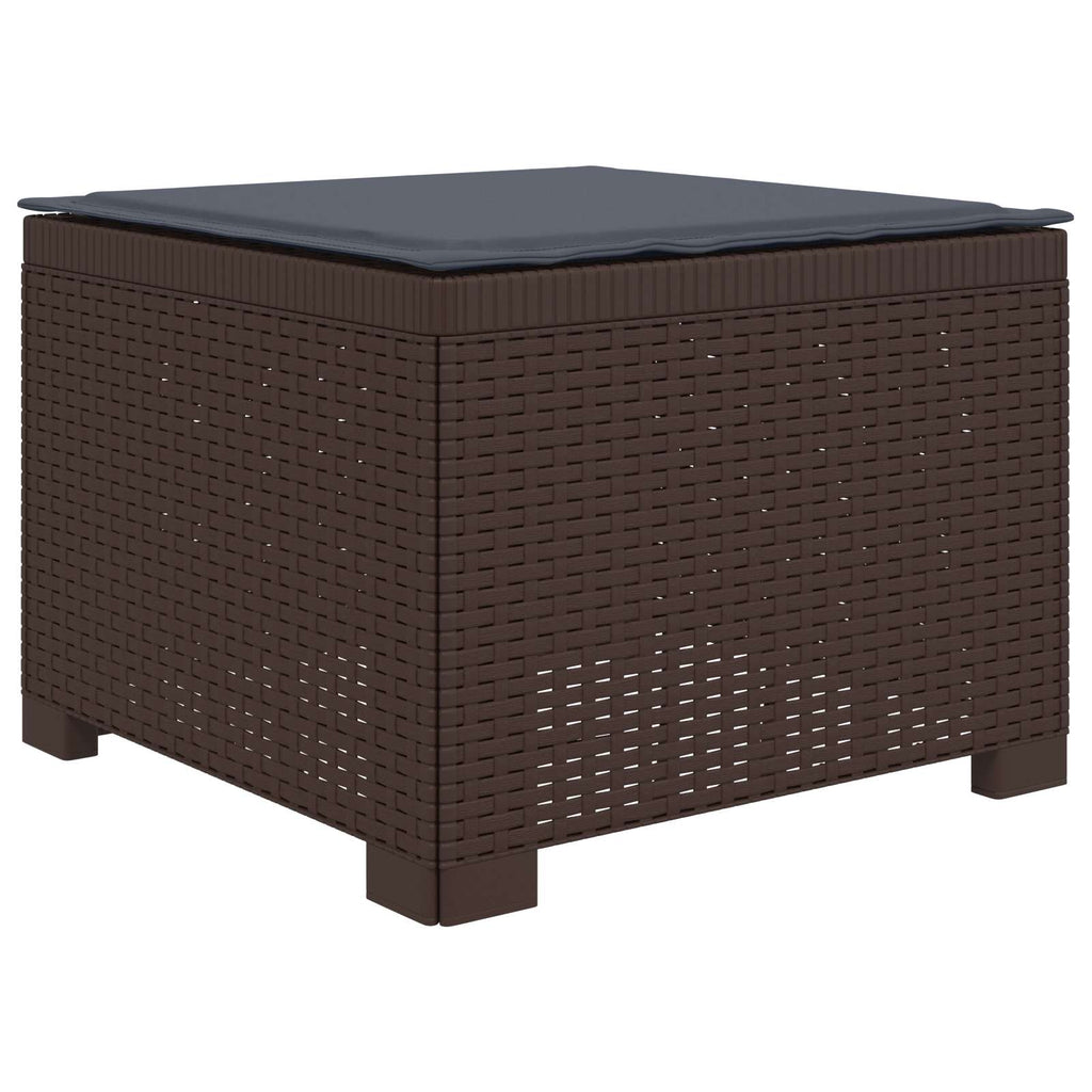 vidaXL Sofa ogrodowa 3-osobowa z poduszkami w rattanowym wyglądzie PP