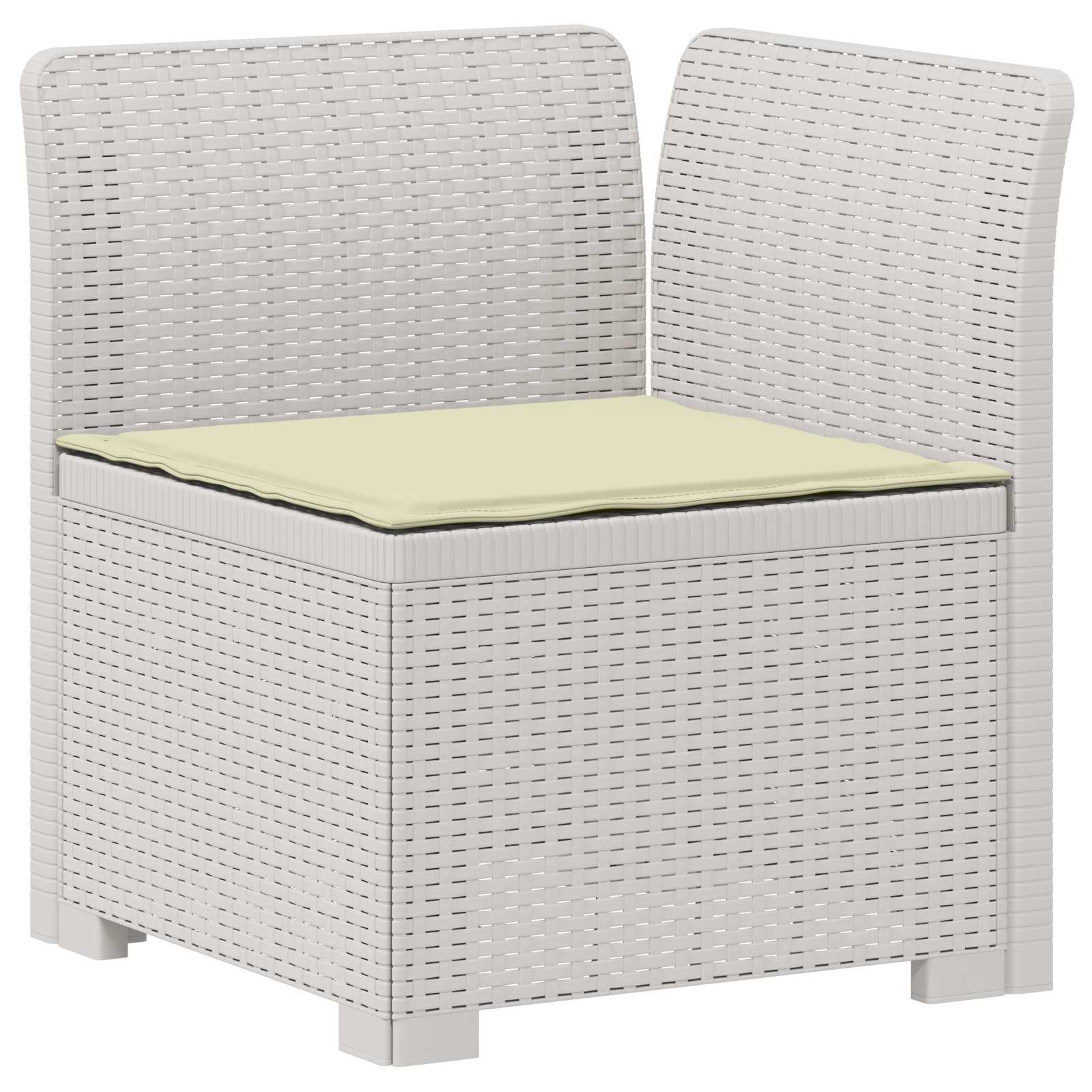 vidaXL Sofa ogrodowa 3-osobowa z poduszkami w rattanowym wyglądzie PP