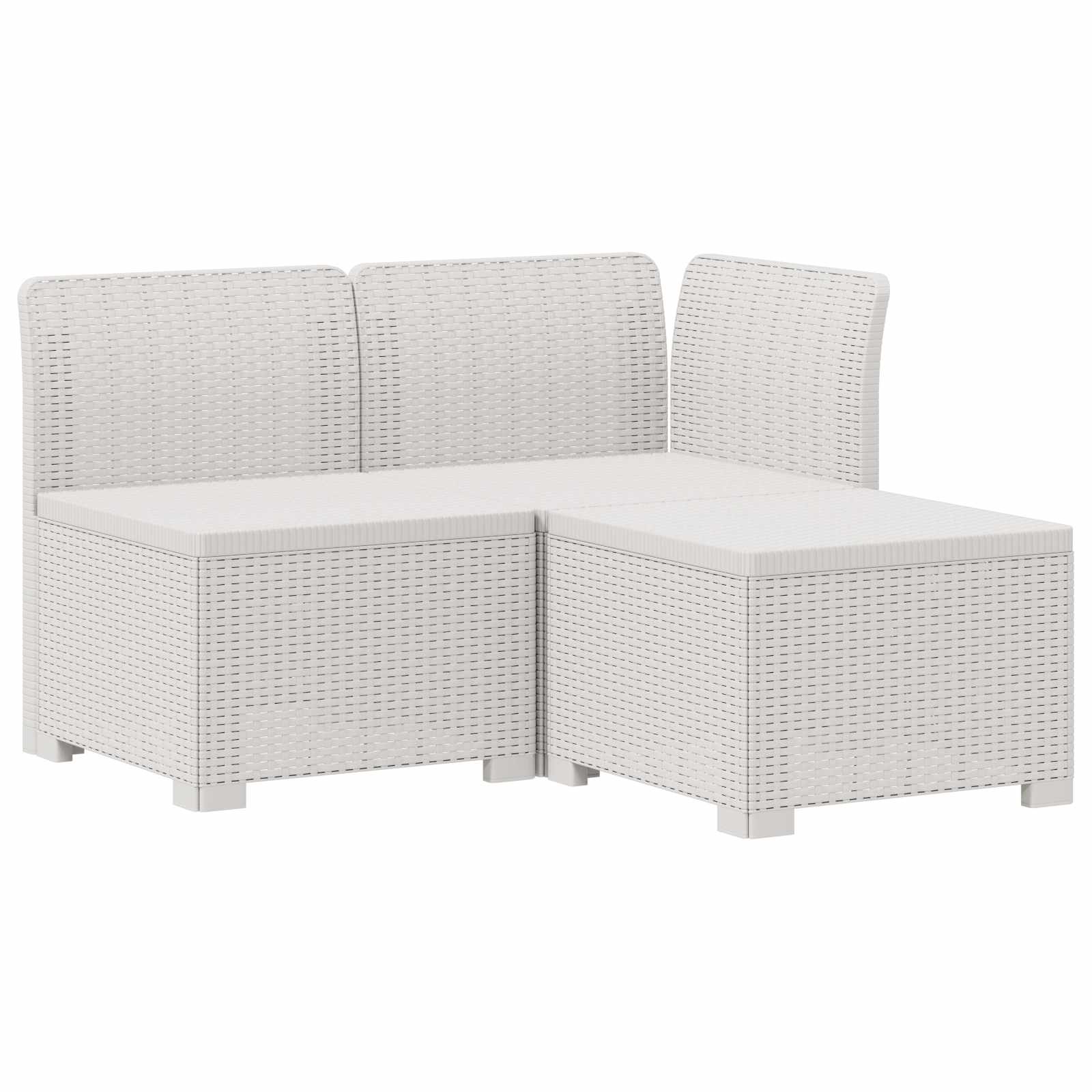 vidaXL Sofa ogrodowa 3-osobowa z poduszkami w rattanowym wyglądzie PP