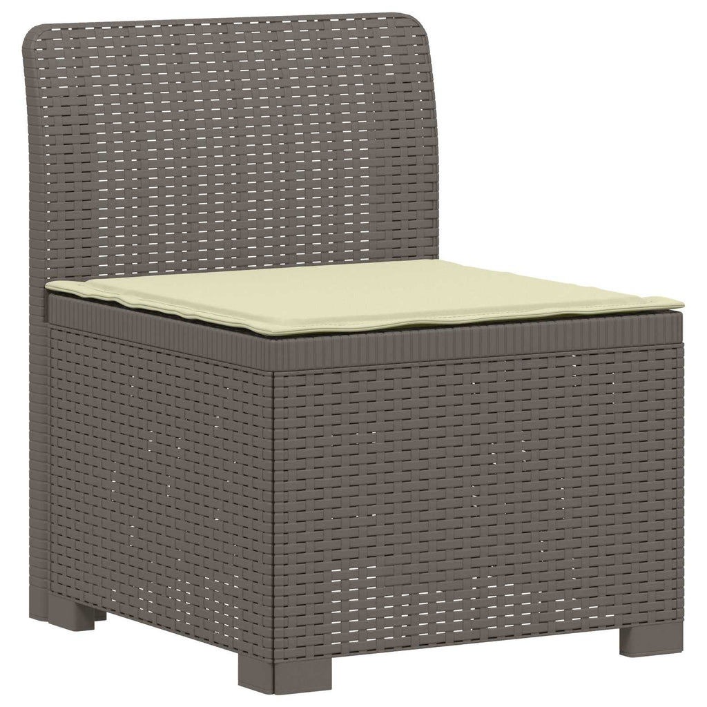 vidaXL Sofa ogrodowa 3-osobowa z poduszkami w rattanowym wyglądzie PP