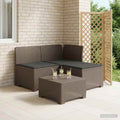 vidaXL Sofa ogrodowa 3-osobowa z poduszkami w rattanowym wyglądzie PP