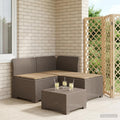 vidaXL Sofa ogrodowa 3-osobowa z poduszkami w rattanowym wyglądzie PP