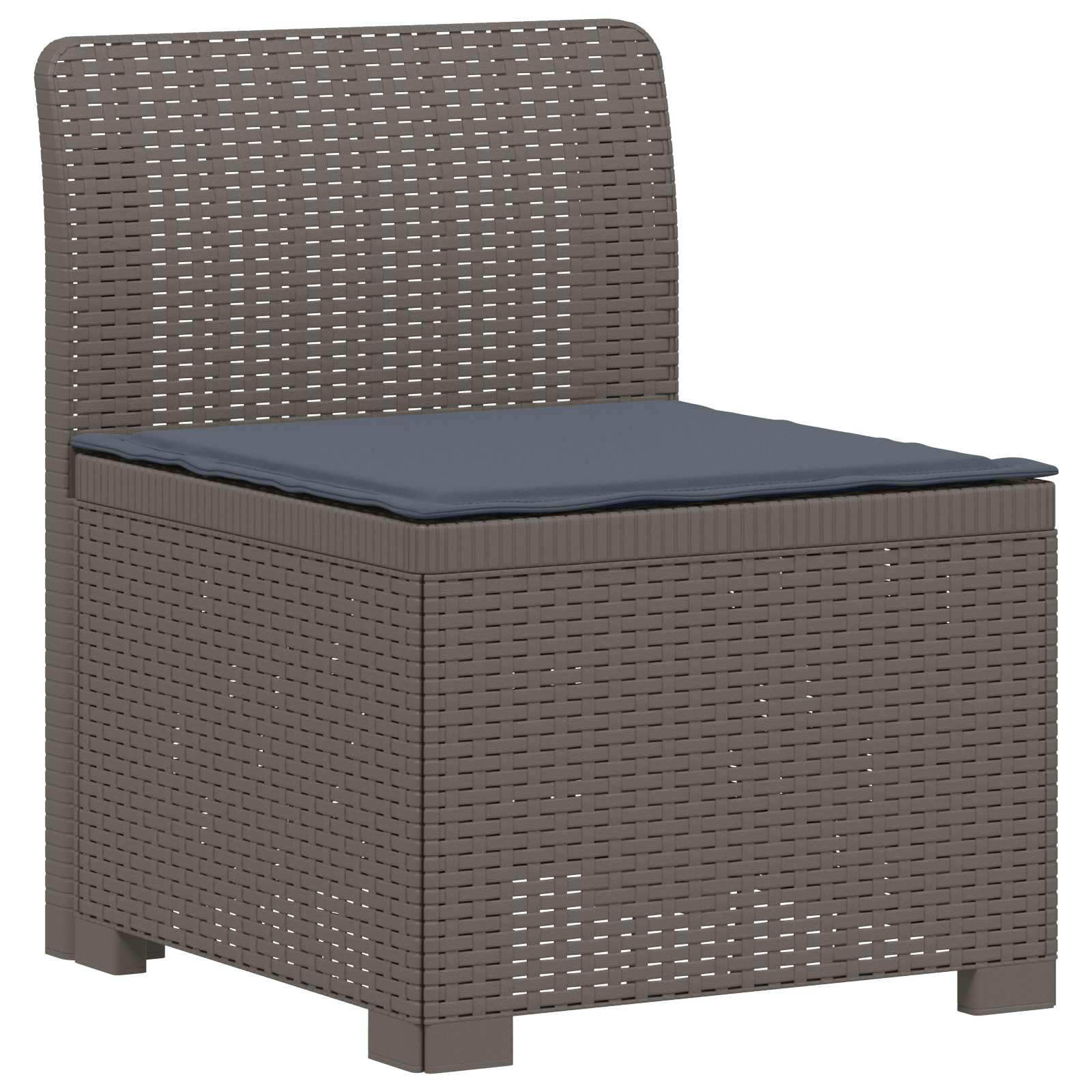 vidaXL Sofa ogrodowa 3-osobowa z poduszkami w rattanowym wyglądzie PP