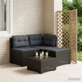 vidaXL Sofa ogrodowa 3-osobowa z poduszkami w rattanowym wyglądzie PP