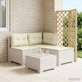 vidaXL Sofa ogrodowa 3-osobowa z poduszkami w rattanowym wyglądzie PP