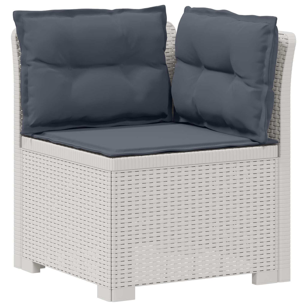 vidaXL Sofa ogrodowa 3-osobowa z poduszkami w rattanowym wyglądzie PP