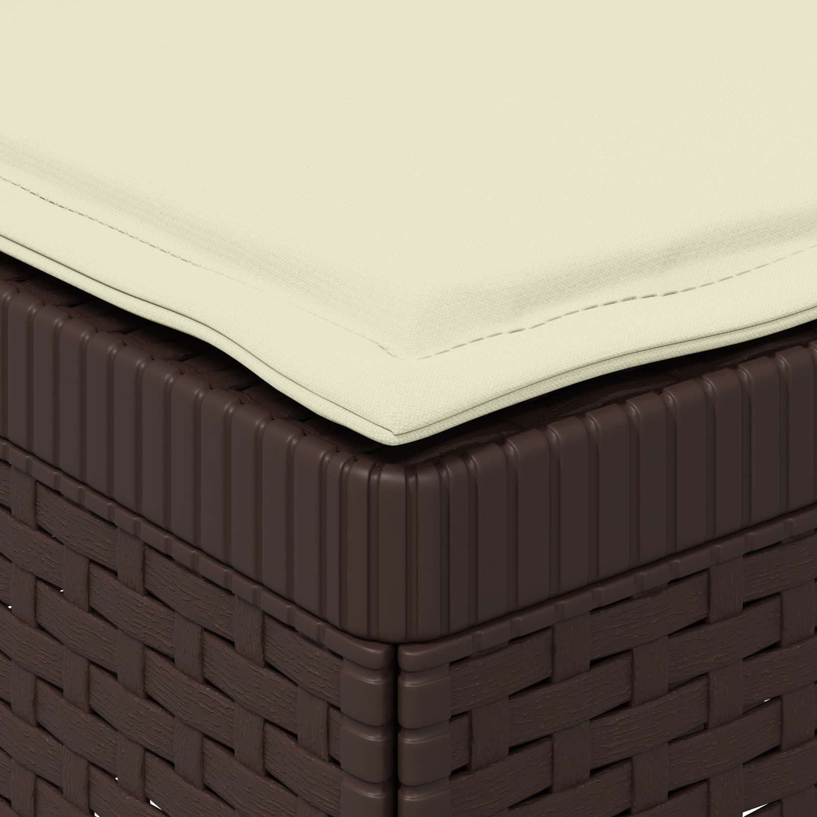 vidaXL Sofa ogrodowa 3-osobowa z poduszkami w rattanowym wyglądzie PP