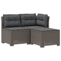vidaXL Sofa ogrodowa 3-osobowa z poduszkami w rattanowym wyglądzie PP