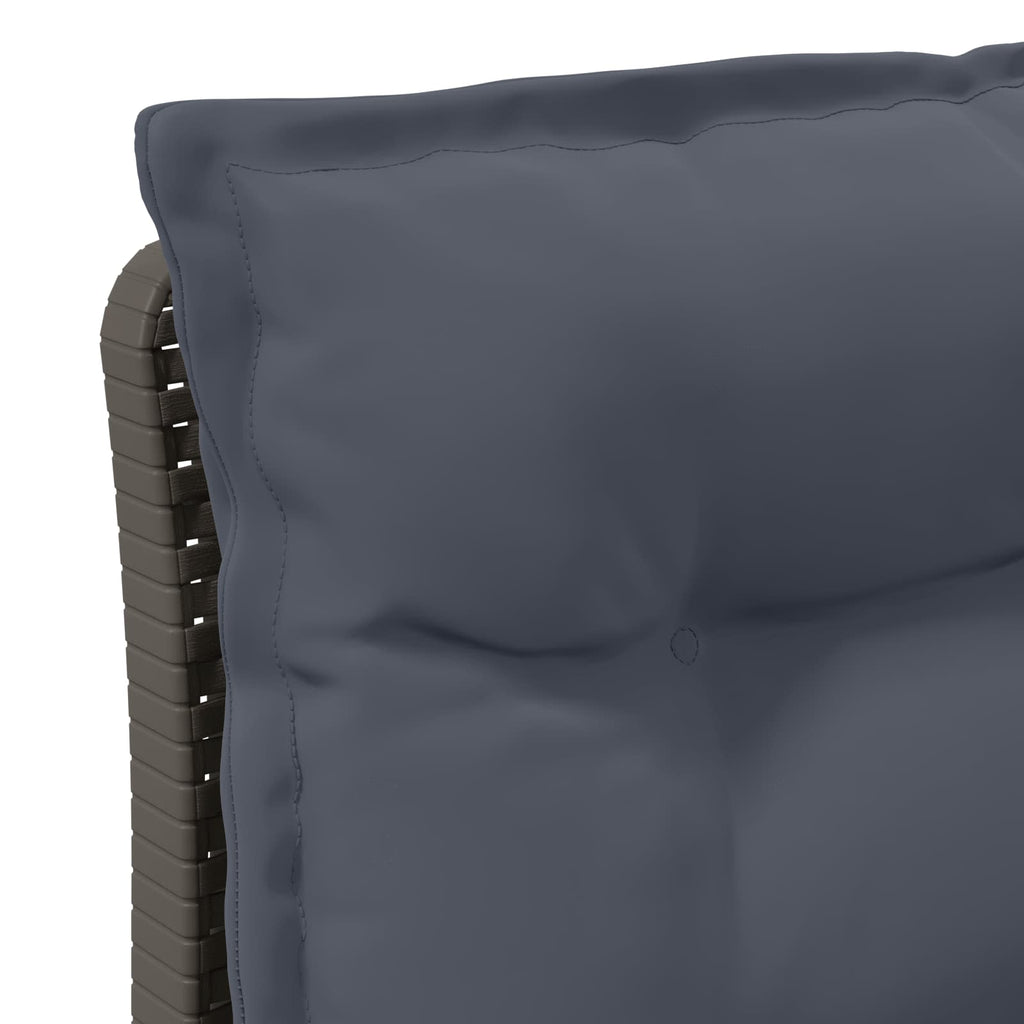 vidaXL Sofa ogrodowa 3-osobowa z poduszkami w rattanowym wyglądzie PP