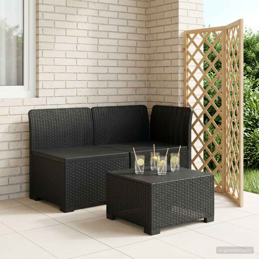 vidaXL Sofa Ogrodowa 2-osobowa w Wyglądzie Rattanowym PP antracytowy