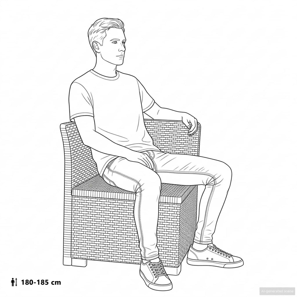 vidaXL Sofa Ogrodowa 2-osobowa w Wyglądzie Rattanowym PP brązowy