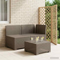 vidaXL Sofa Ogrodowa 2-osobowa w Wyglądzie Rattanowym PP jasnoszary