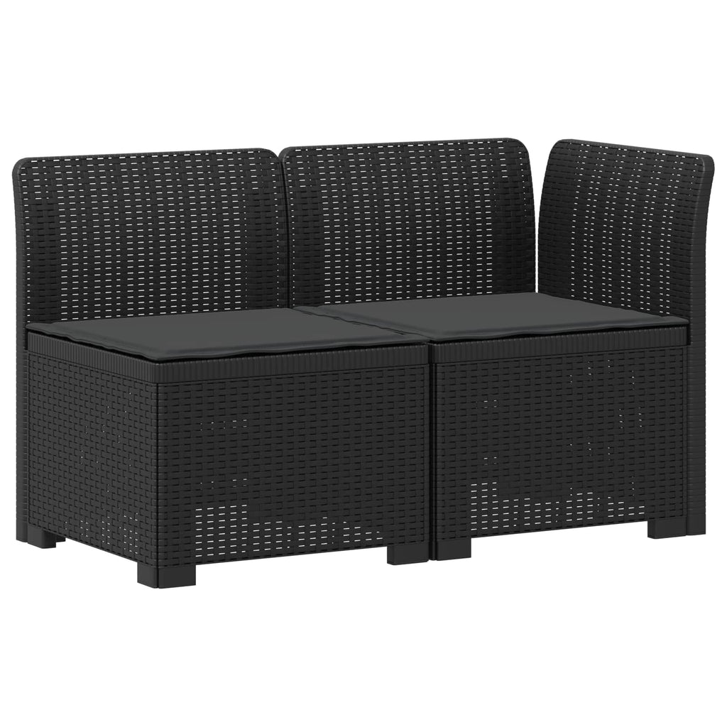 vidaXL Sofa Ogrodowa 2-osobowa z Poduszkami w Wyglądzie Rattanowym PP