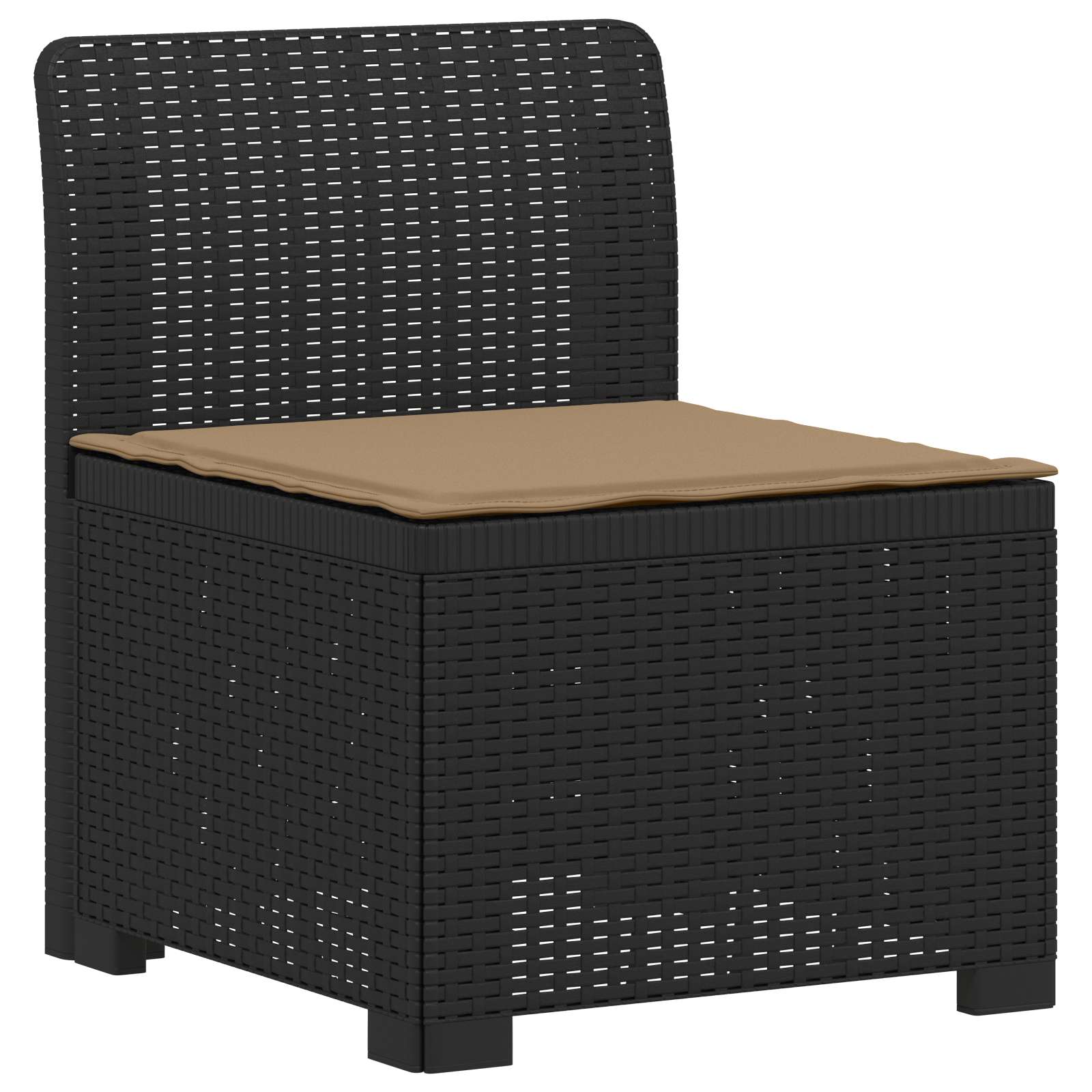 vidaXL Sofa Ogrodowa 2-osobowa z Poduszkami w Wyglądzie Rattanowym PP