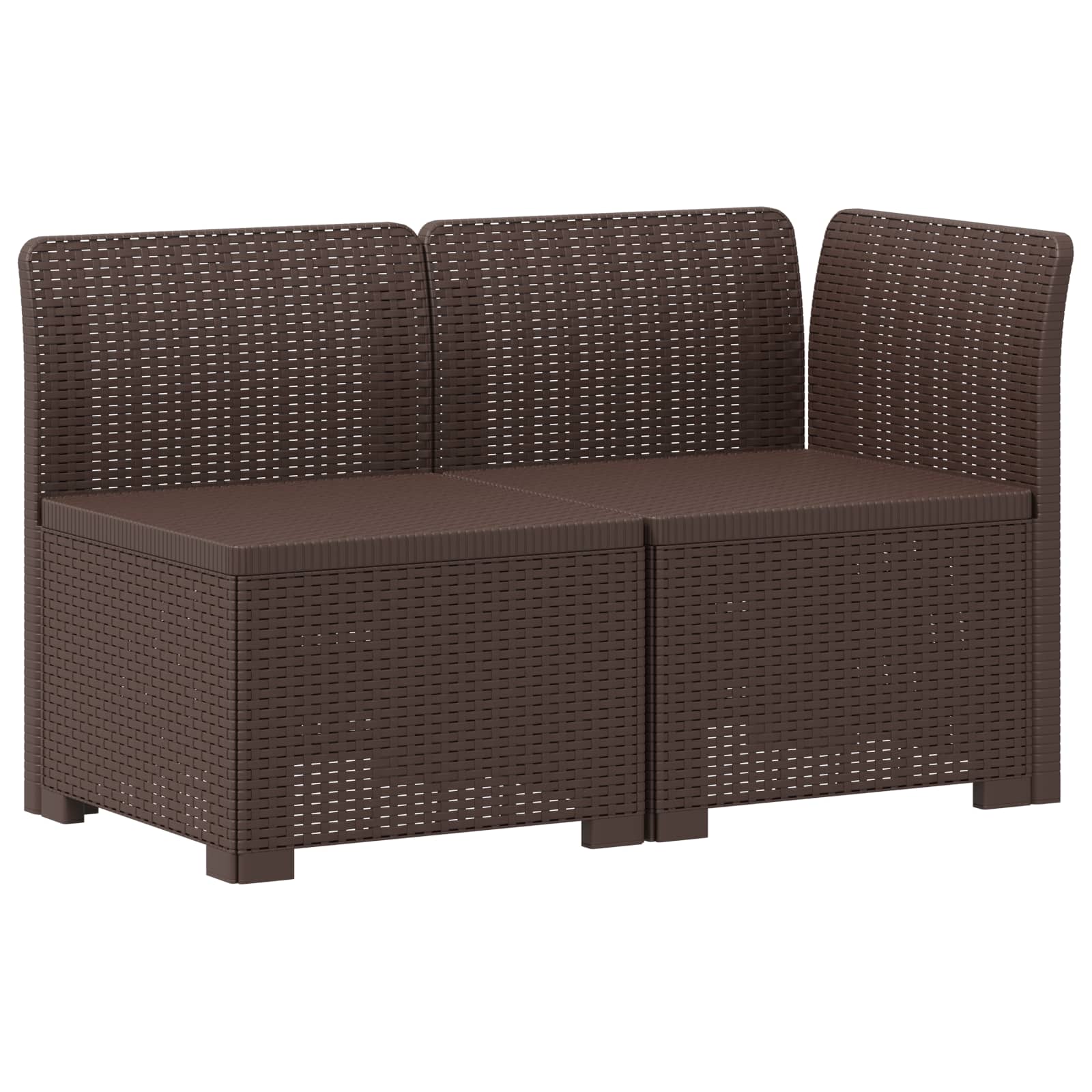 vidaXL Sofa Ogrodowa 2-osobowa z Poduszkami w Wyglądzie Rattanowym PP