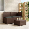 vidaXL Sofa Ogrodowa 2-osobowa z Poduszkami w Wyglądzie Rattanowym PP
