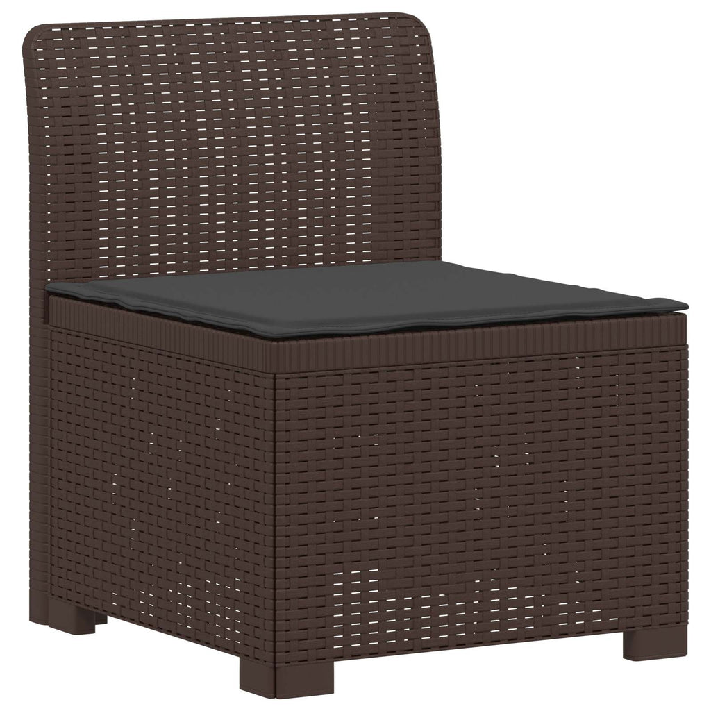 vidaXL Sofa Ogrodowa 2-osobowa z Poduszkami w Wyglądzie Rattanowym PP