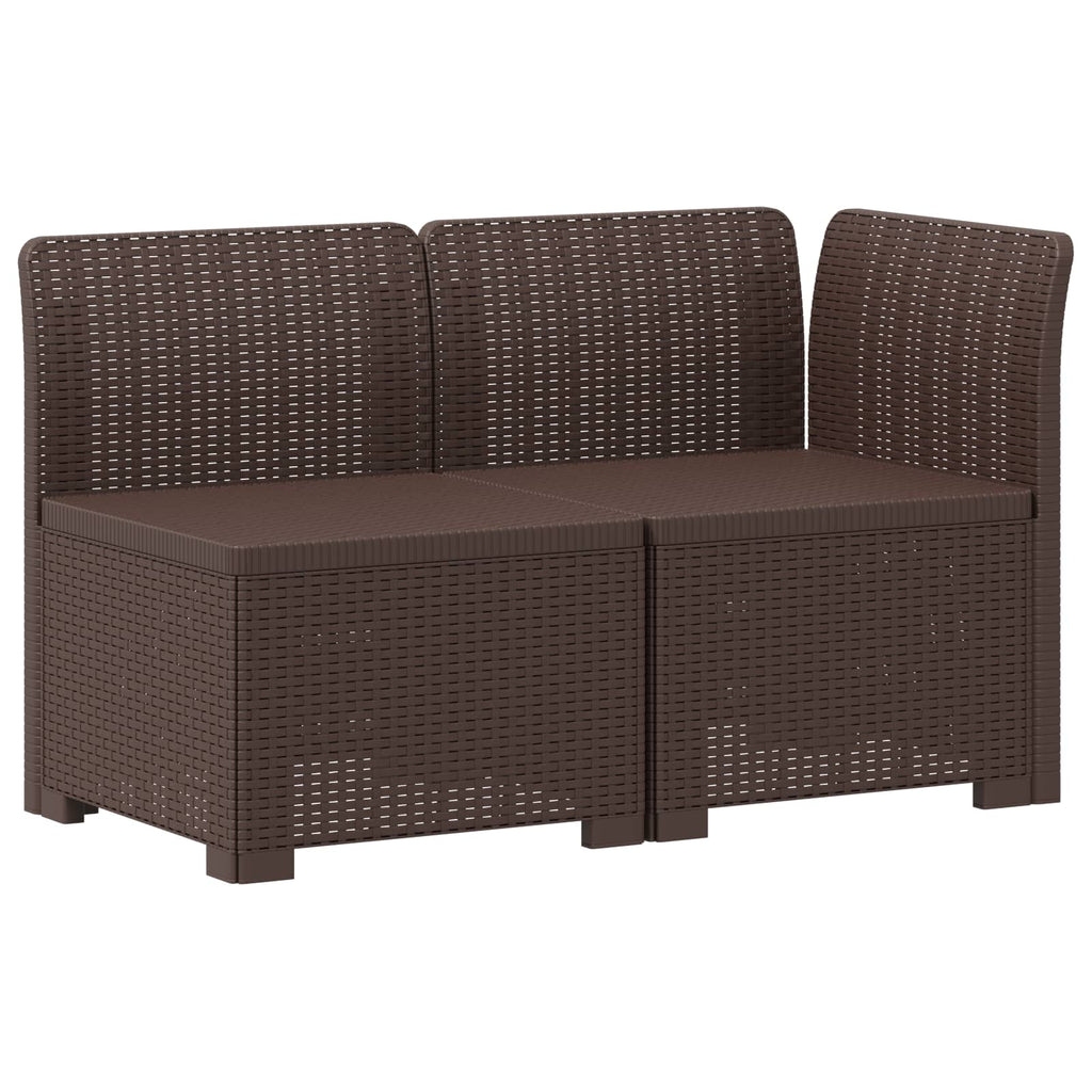 vidaXL Sofa Ogrodowa 2-osobowa z Poduszkami w Wyglądzie Rattanowym PP