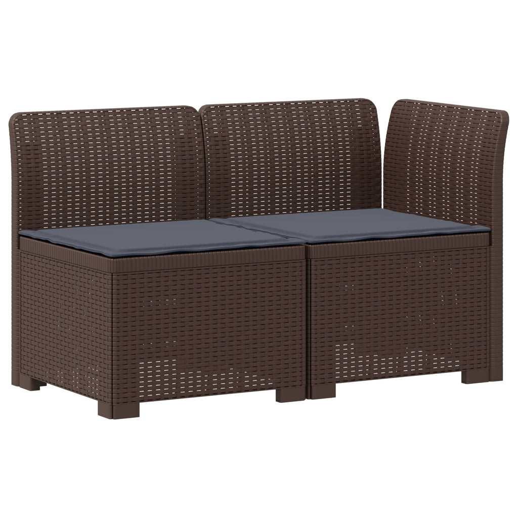 vidaXL Sofa Ogrodowa 2-osobowa z Poduszkami w Wyglądzie Rattanowym PP