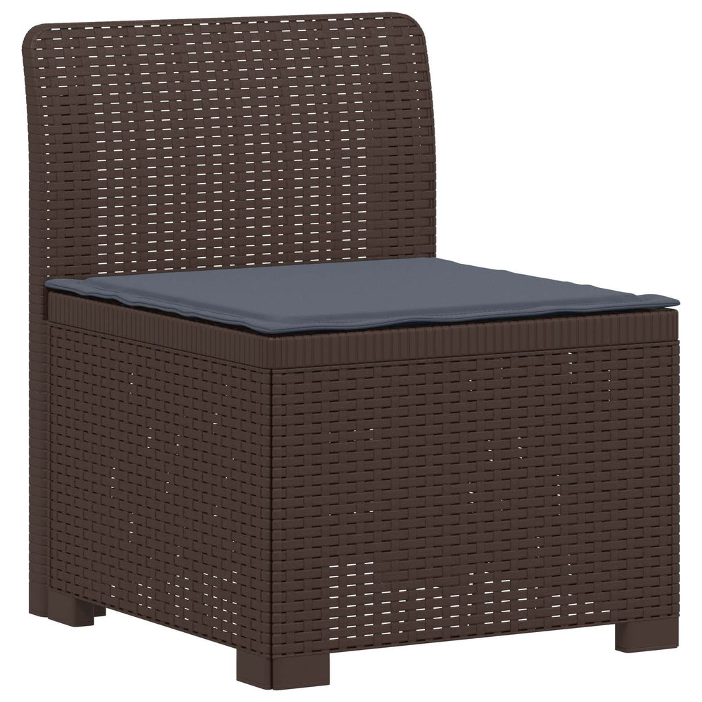 vidaXL Sofa Ogrodowa 2-osobowa z Poduszkami w Wyglądzie Rattanowym PP