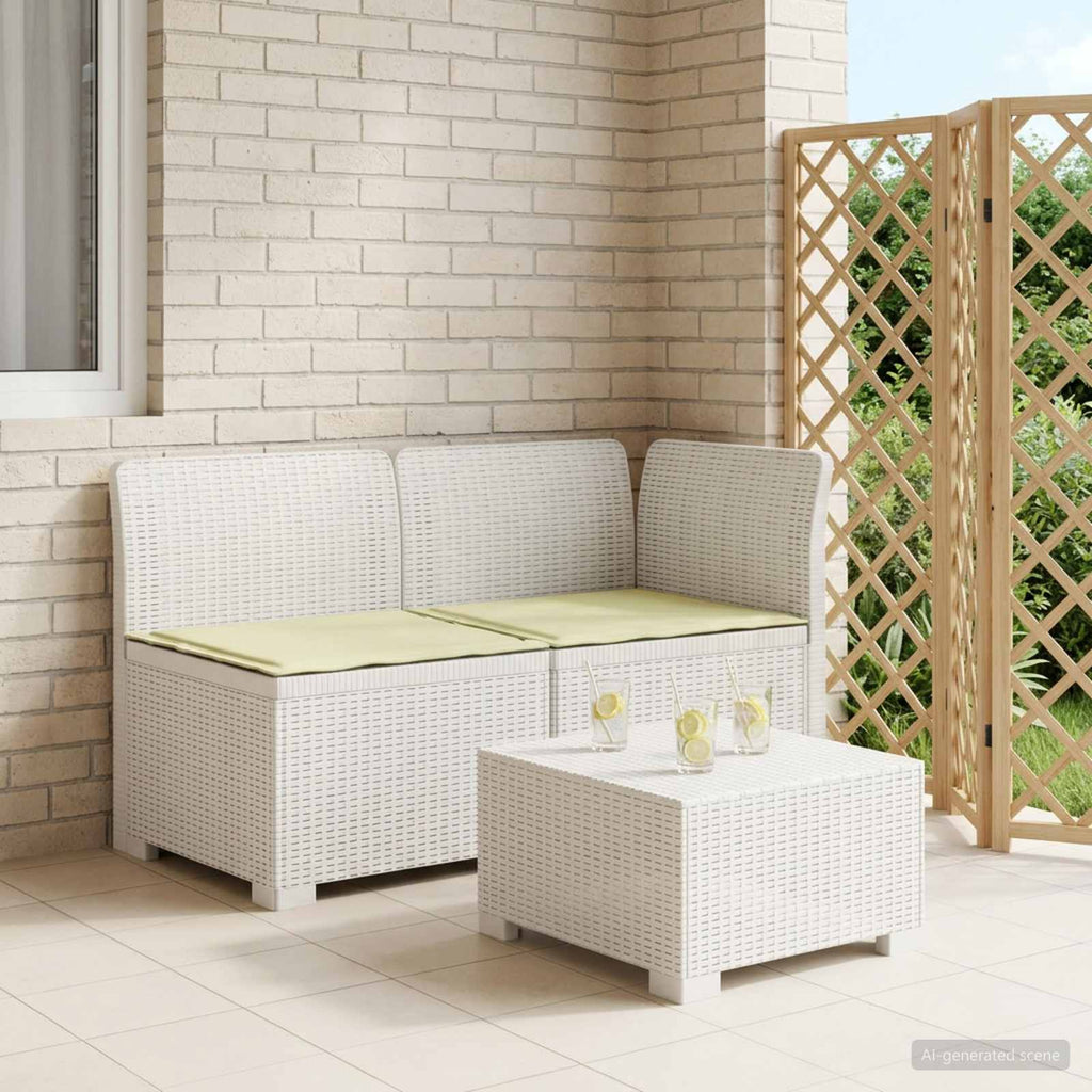 vidaXL Sofa Ogrodowa 2-osobowa z Poduszkami w Wyglądzie Rattanowym PP