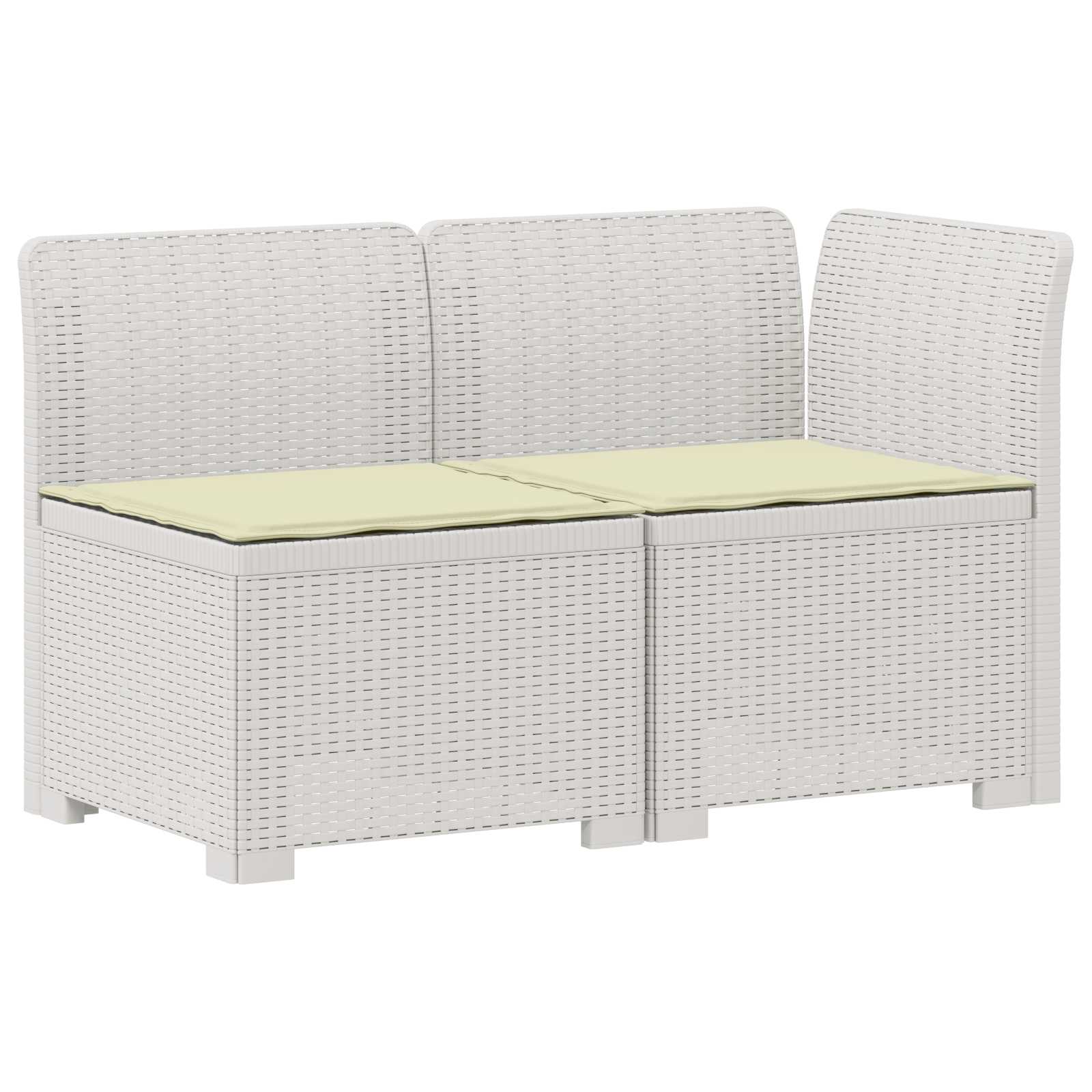 vidaXL Sofa Ogrodowa 2-osobowa z Poduszkami w Wyglądzie Rattanowym PP