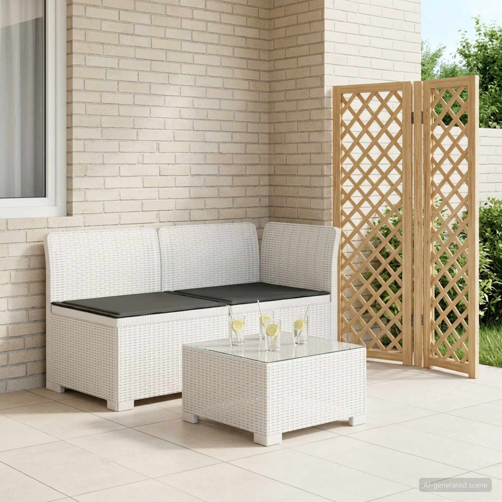 vidaXL Sofa Ogrodowa 2-osobowa z Poduszkami w Wyglądzie Rattanowym PP