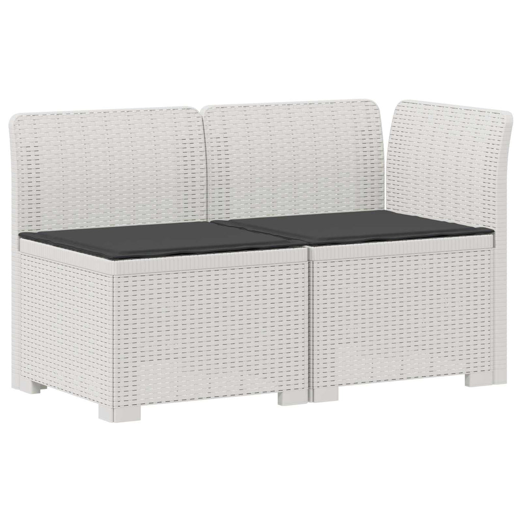 vidaXL Sofa Ogrodowa 2-osobowa z Poduszkami w Wyglądzie Rattanowym PP