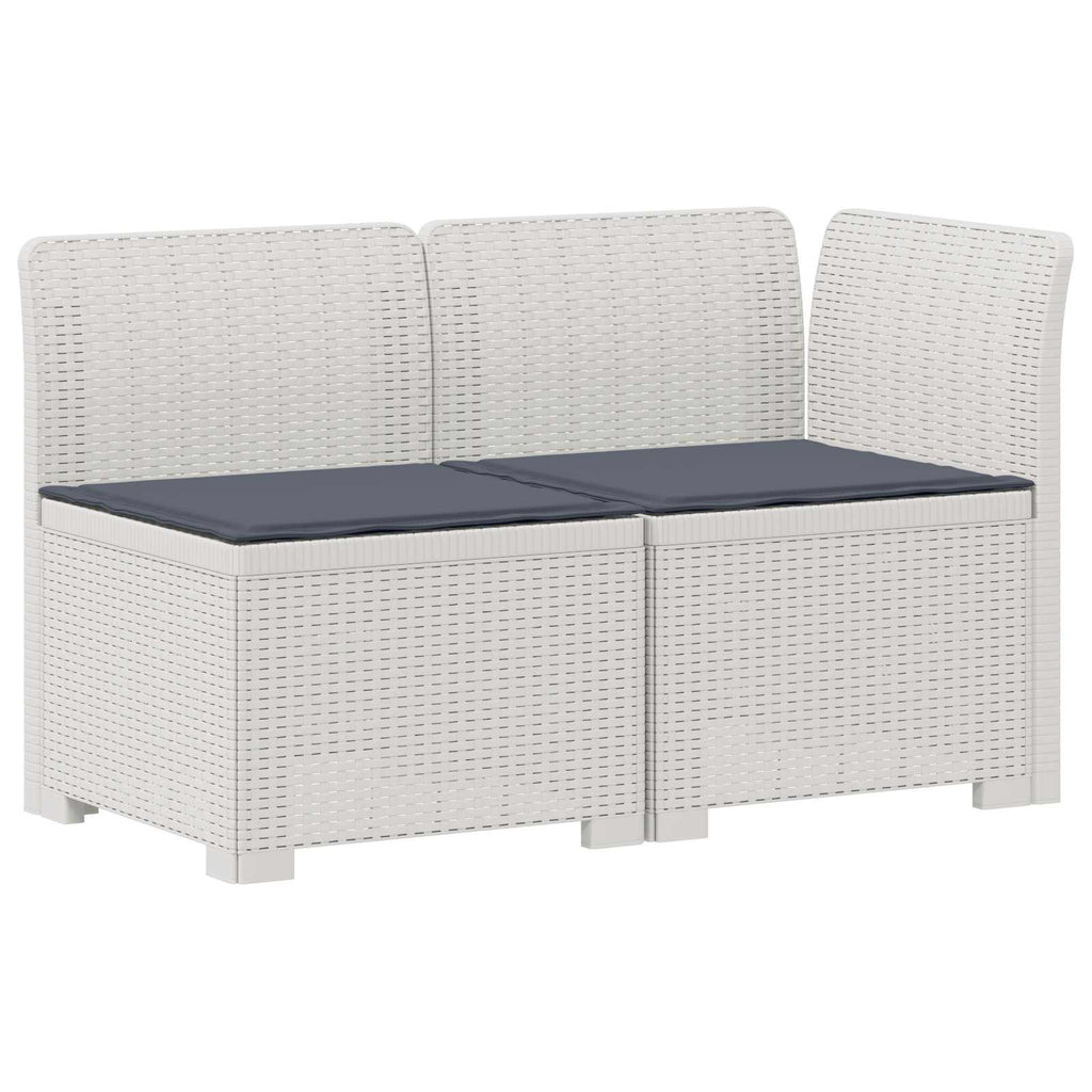 vidaXL Sofa Ogrodowa 2-osobowa z Poduszkami w Wyglądzie Rattanowym PP
