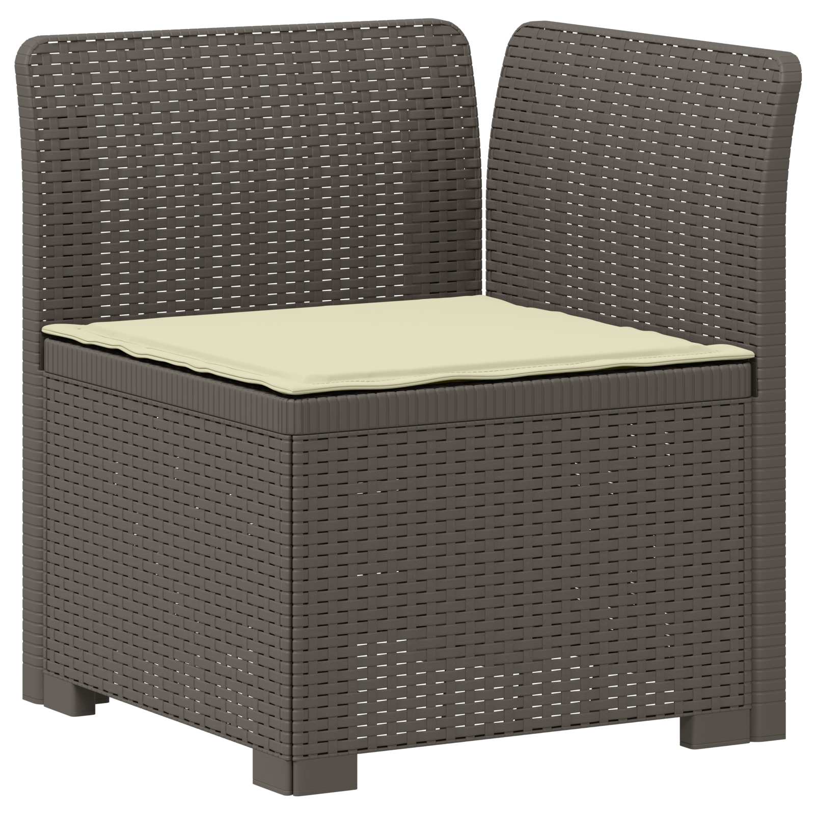 vidaXL Sofa Ogrodowa 2-osobowa z Poduszkami w Wyglądzie Rattanowym PP