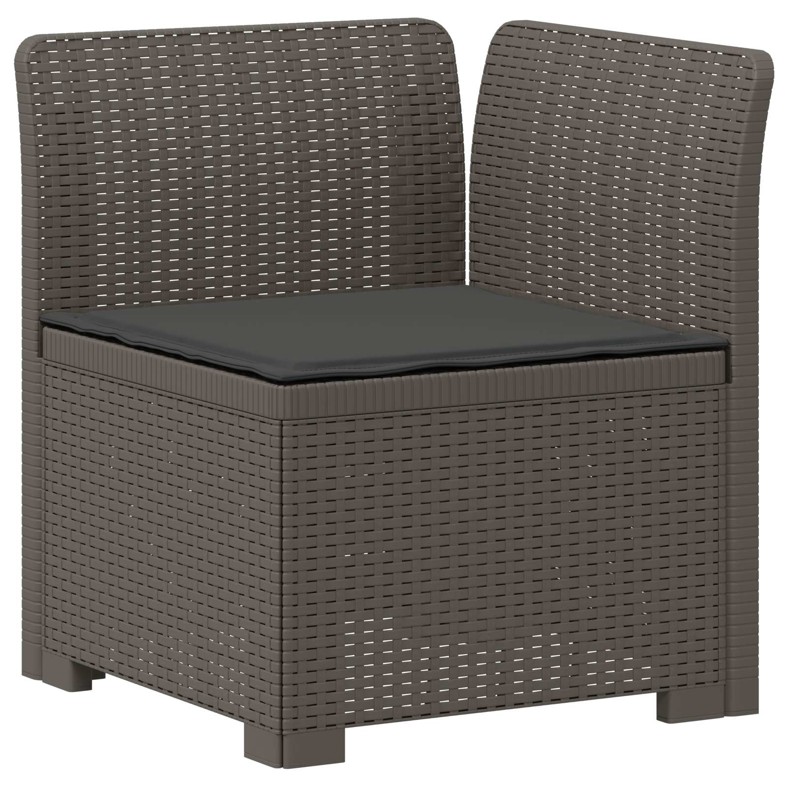 vidaXL Sofa Ogrodowa 2-osobowa z Poduszkami w Wyglądzie Rattanowym PP