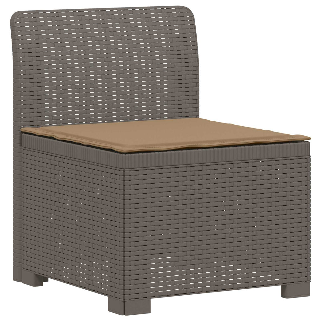 vidaXL Sofa Ogrodowa 2-osobowa z Poduszkami w Wyglądzie Rattanowym PP