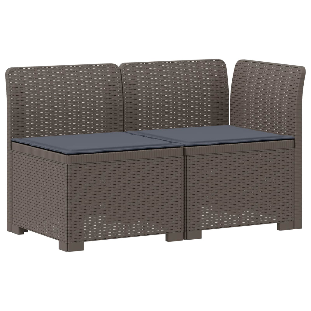 vidaXL Sofa Ogrodowa 2-osobowa z Poduszkami w Wyglądzie Rattanowym PP