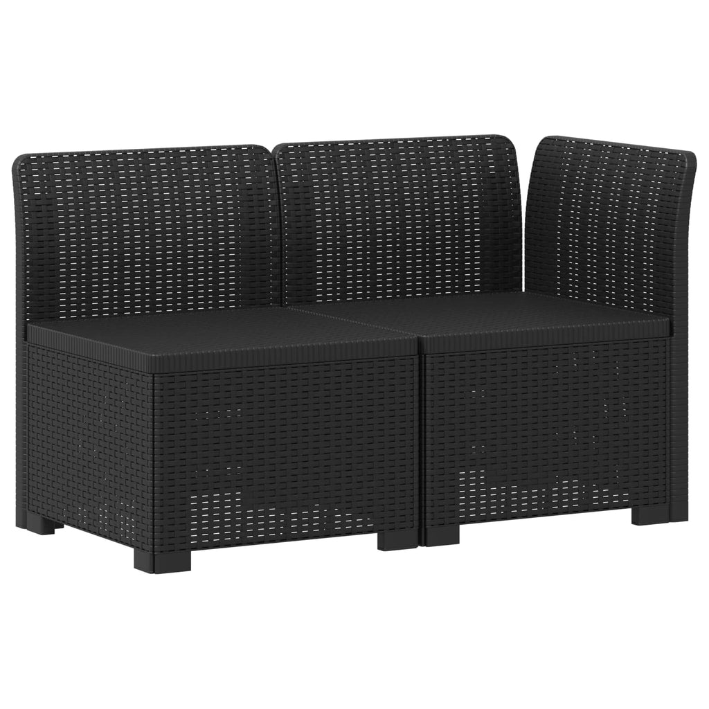 vidaXL Sofa Ogrodowa 2-osobowa z Poduszkami w Wyglądzie Rattanowym PP