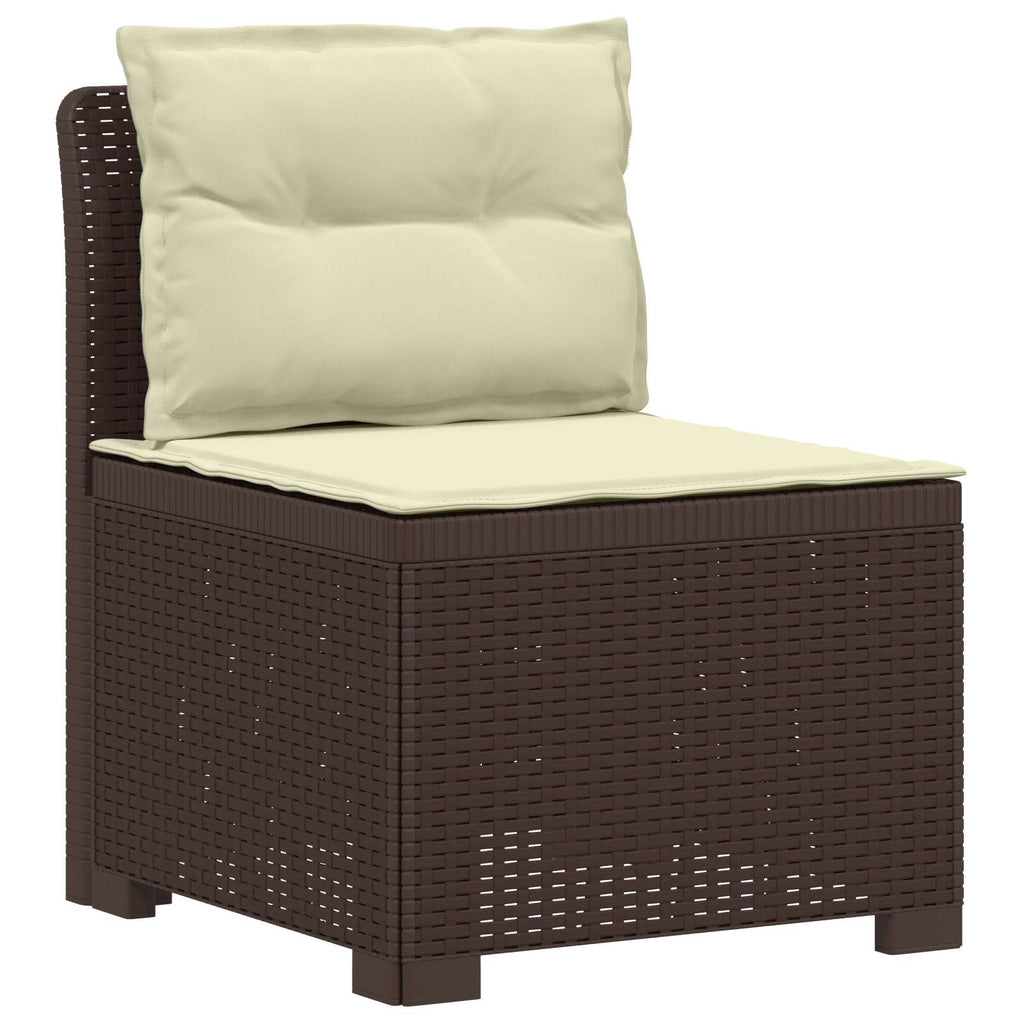 vidaXL Sofa Ogrodowa 2-osobowa z Poduszkami w Wyglądzie Rattanowym PP