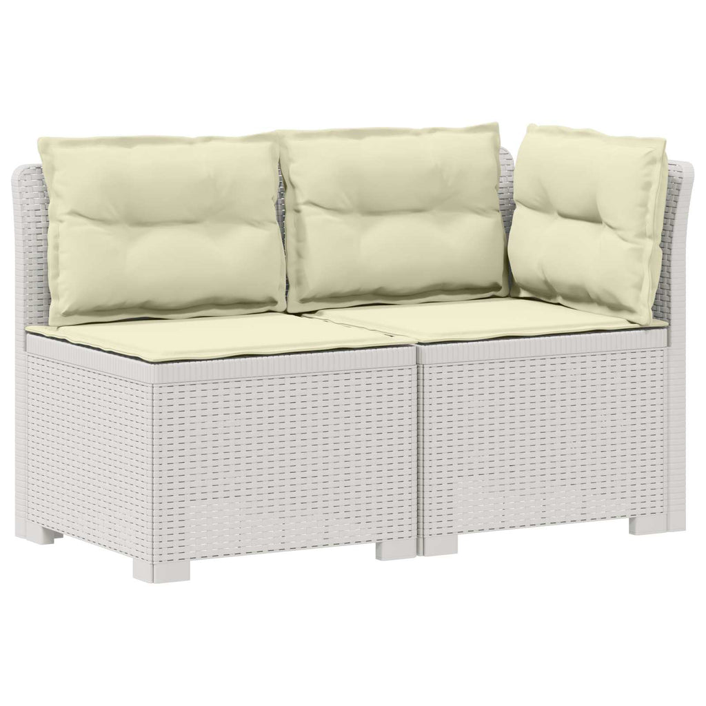 vidaXL Sofa Ogrodowa 2-osobowa z Poduszkami w Wyglądzie Rattanowym PP