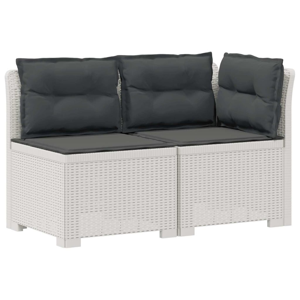 vidaXL Sofa Ogrodowa 2-osobowa z Poduszkami w Wyglądzie Rattanowym PP