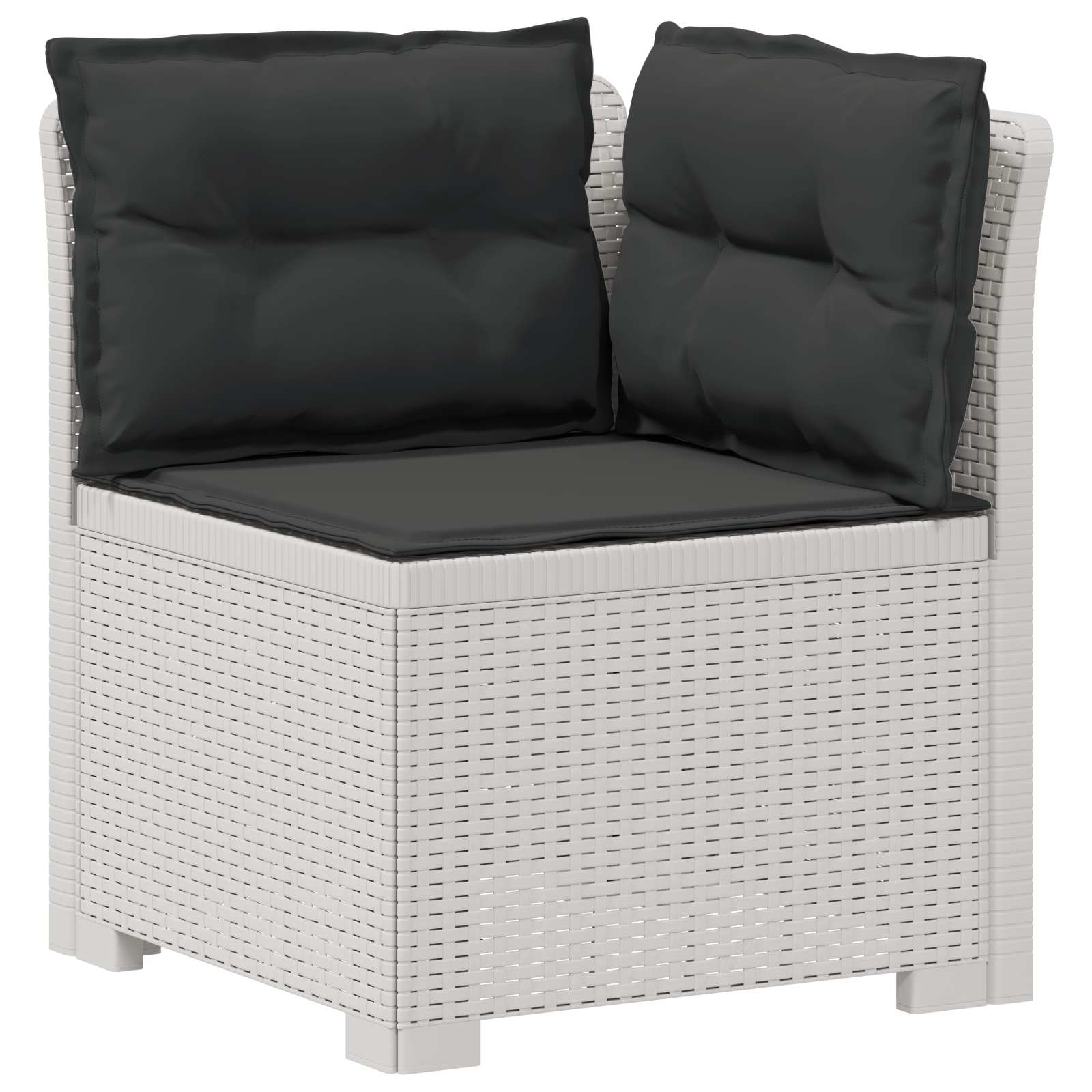vidaXL Sofa Ogrodowa 2-osobowa z Poduszkami w Wyglądzie Rattanowym PP