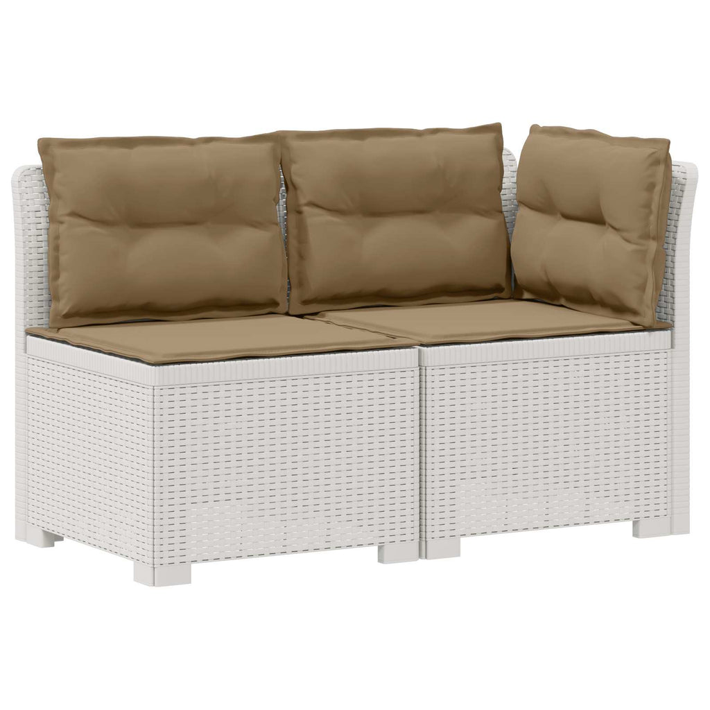 vidaXL Sofa Ogrodowa 2-osobowa z Poduszkami w Wyglądzie Rattanowym PP