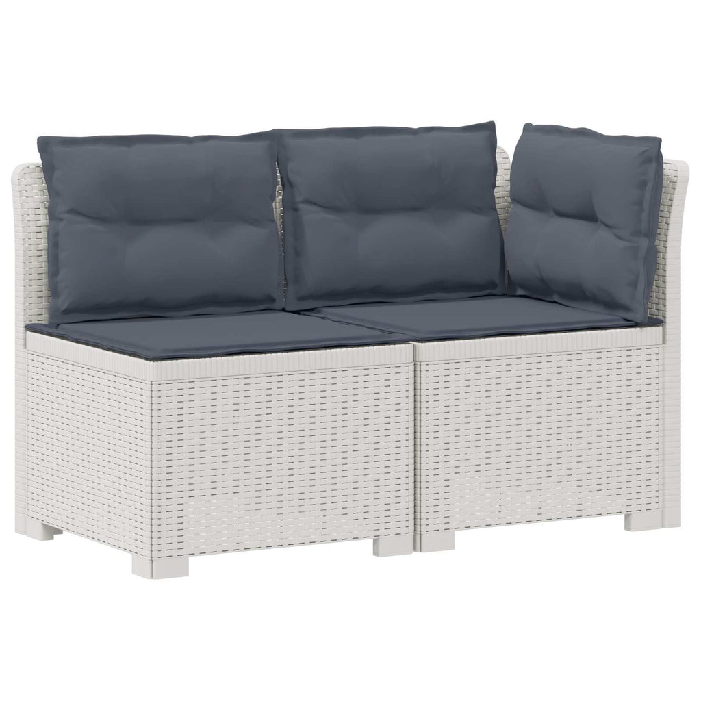vidaXL Sofa Ogrodowa 2-osobowa z Poduszkami w Wyglądzie Rattanowym PP