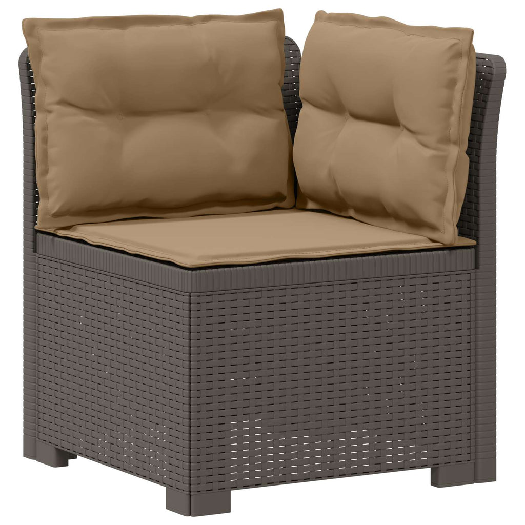 vidaXL Sofa Ogrodowa 2-osobowa z Poduszkami w Wyglądzie Rattanowym PP